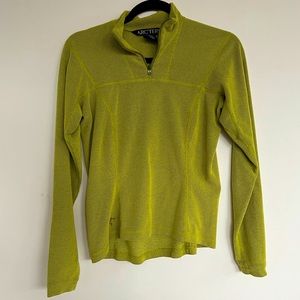 Arc’teryx Waffle Knit Quarter Zip Pullover Layering Polartec Top